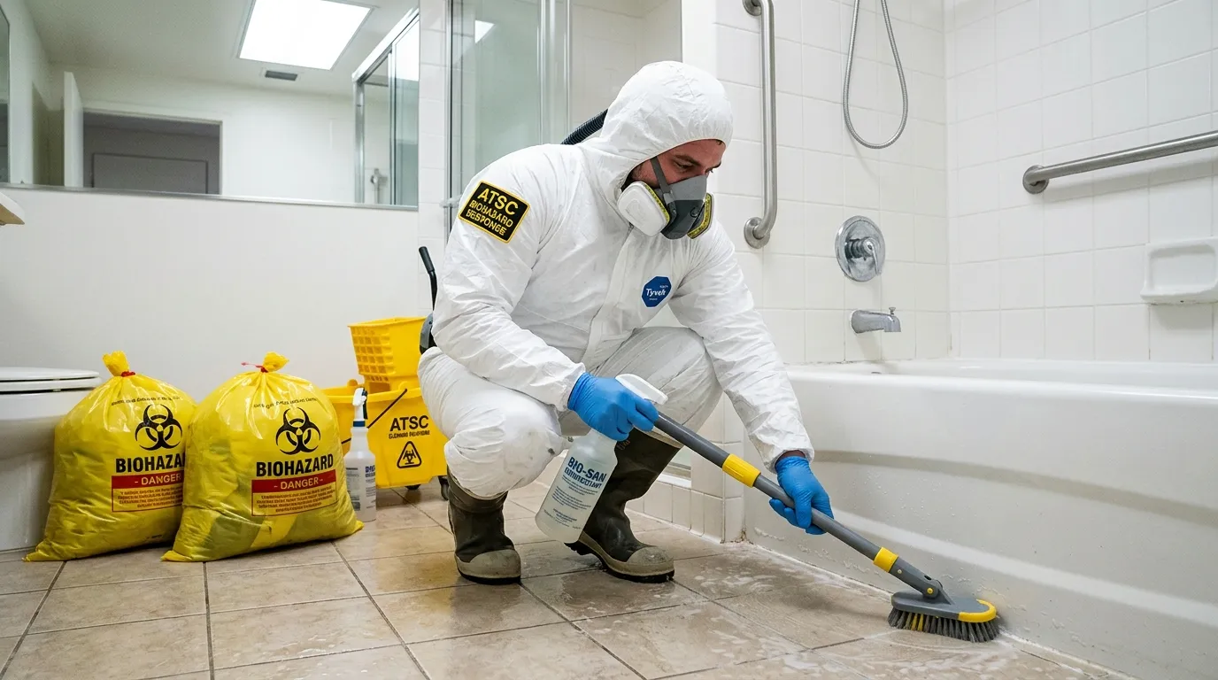 Decontamination equipment deployed for Blood Cleanup in Oakwood